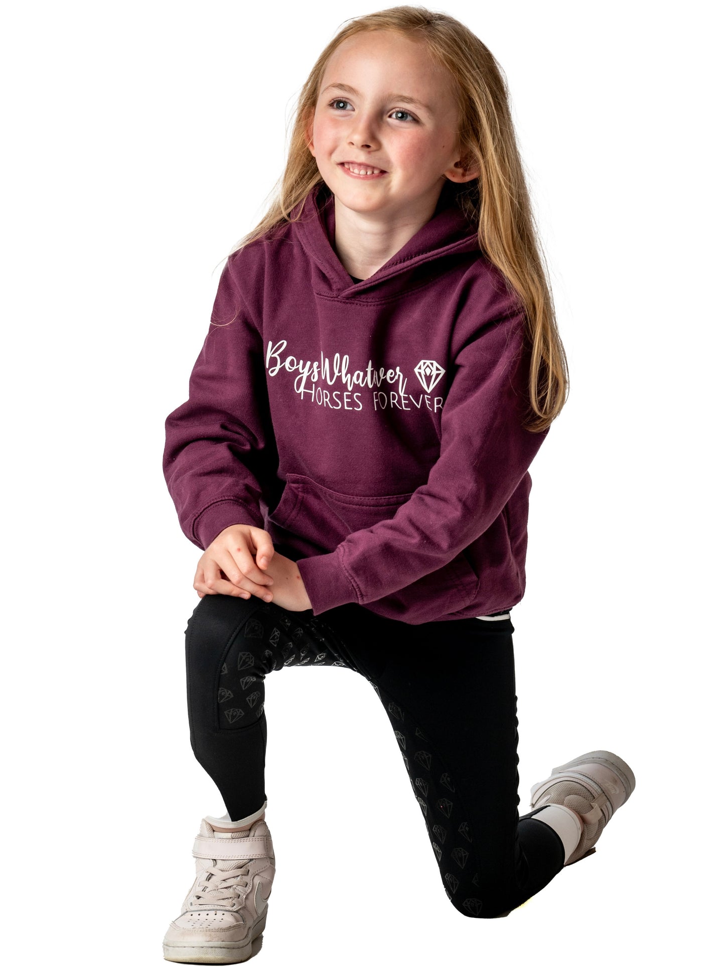 Young Rider 'Horses Forever' Hoodie (Plum)