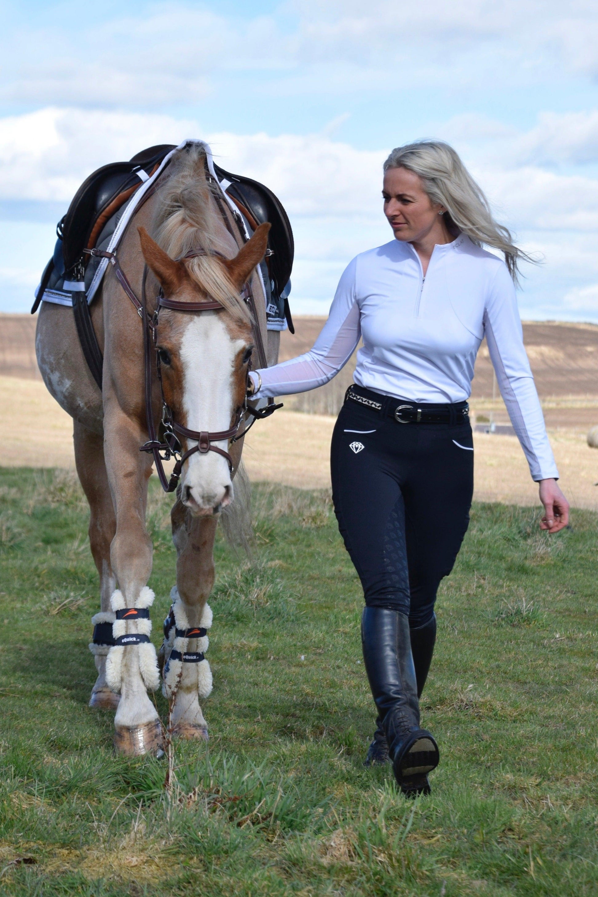 Full Seat Riding Leggings 'LegUps' (Black) - Eclat Equestrian Online