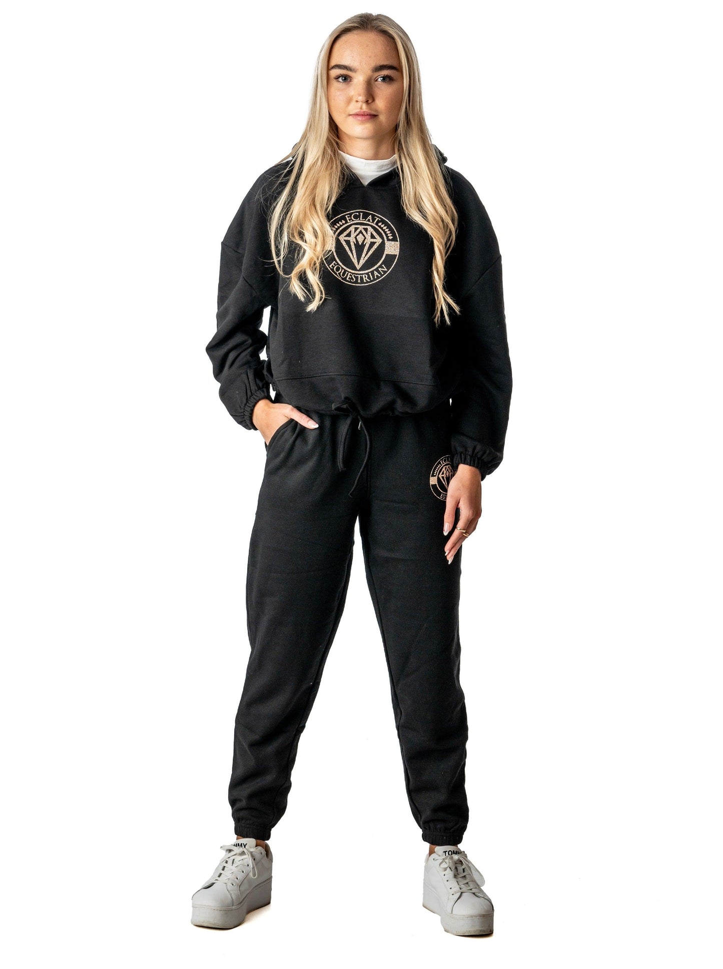 Oversized Crop Hoodie (Black)