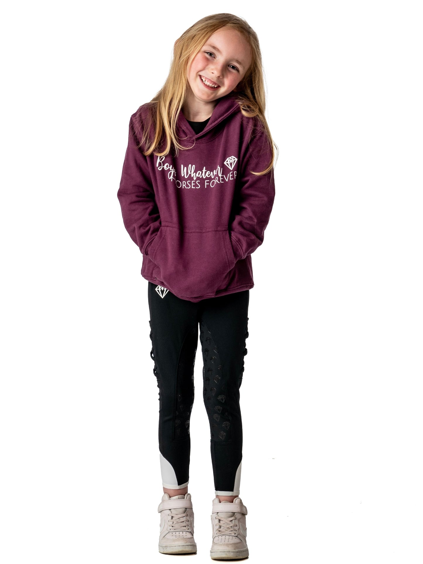 Young Rider 'Horses Forever' Hoodie (Plum)