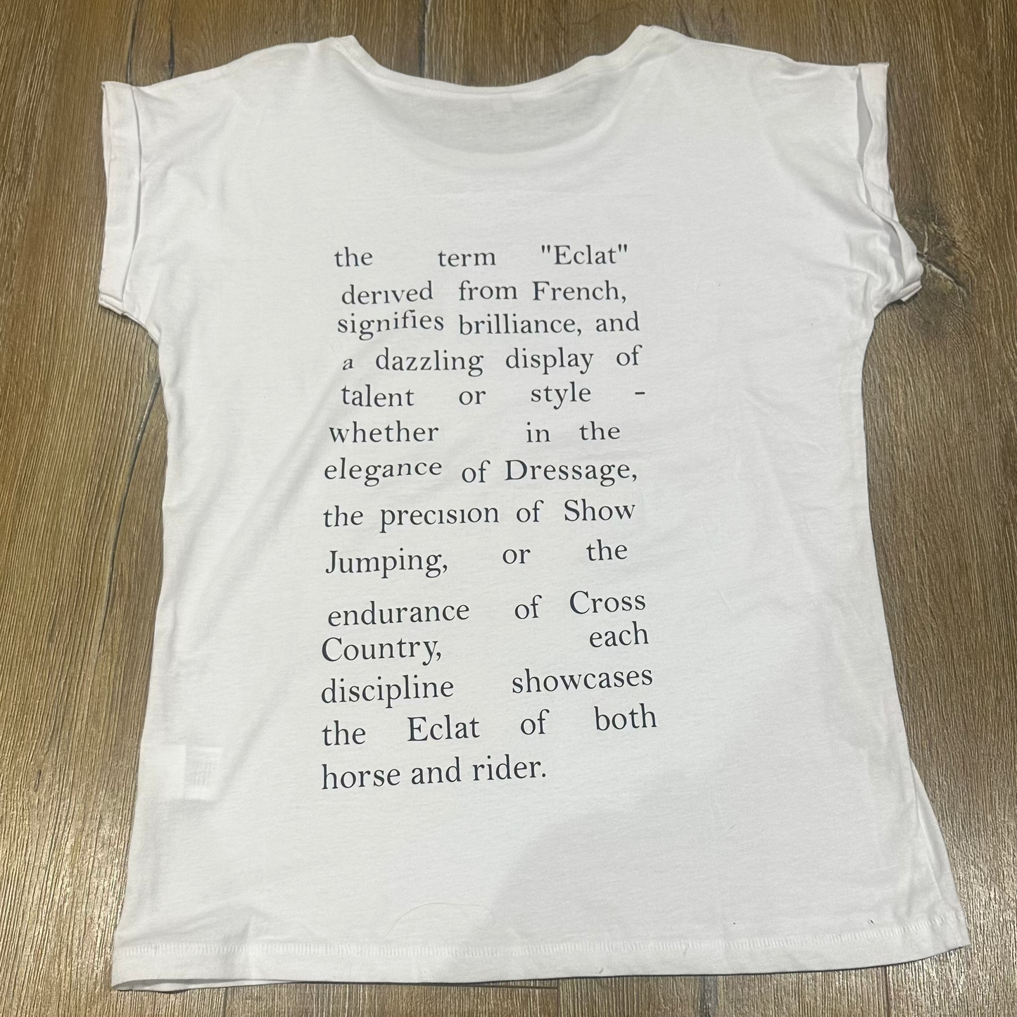 Sample Eclat Tee, White S - Eclat Equestrian Online