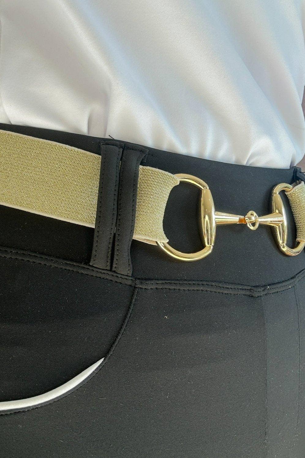 Snaffle Belt (Gold Sparkle/Gold) - Eclat Equestrian Online