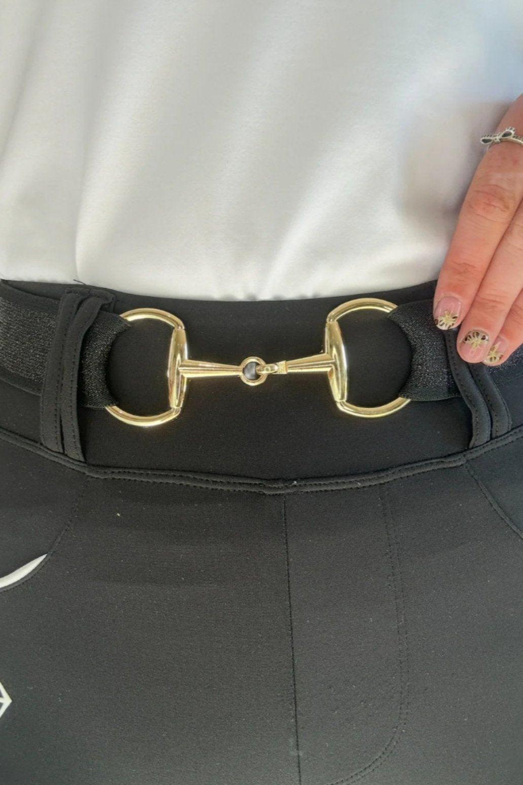 Snaffle Belt (Black Sparkle/Gold) - Eclat Equestrian Online