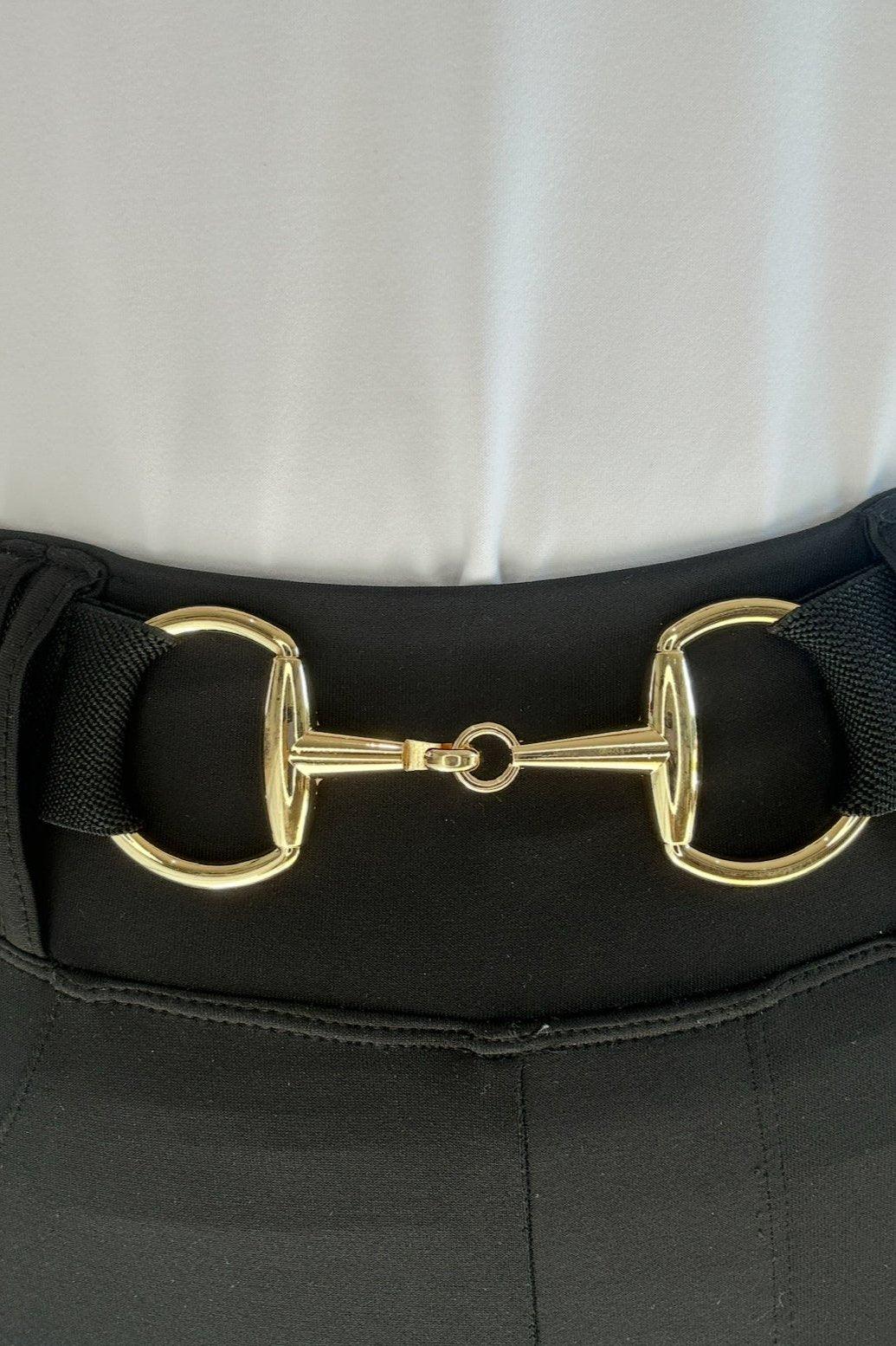 Snaffle Belt (Black/Gold) - Eclat Equestrian Online