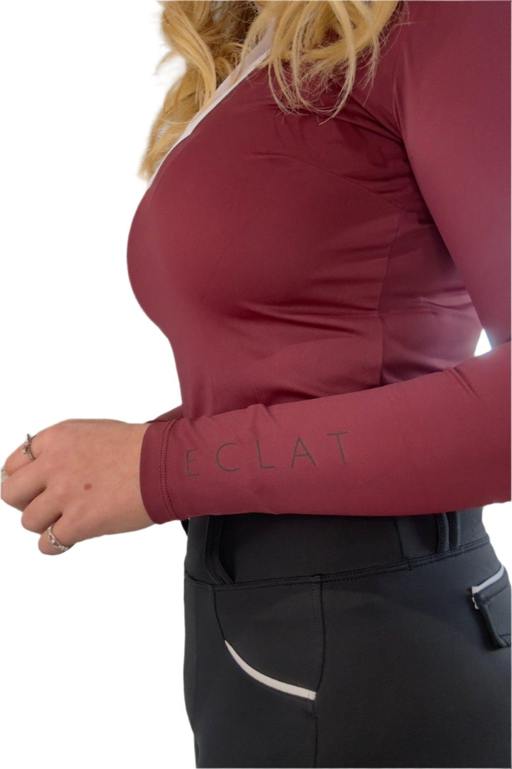 Outline Show Top (Burgundy) - Eclat Equestrian Online