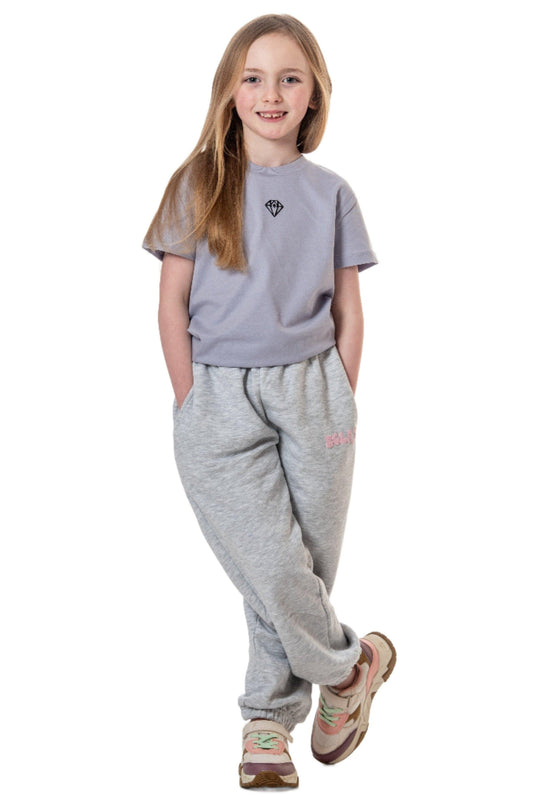 Junior Glitter Block Tee (Lilac) - Eclat Equestrian Online