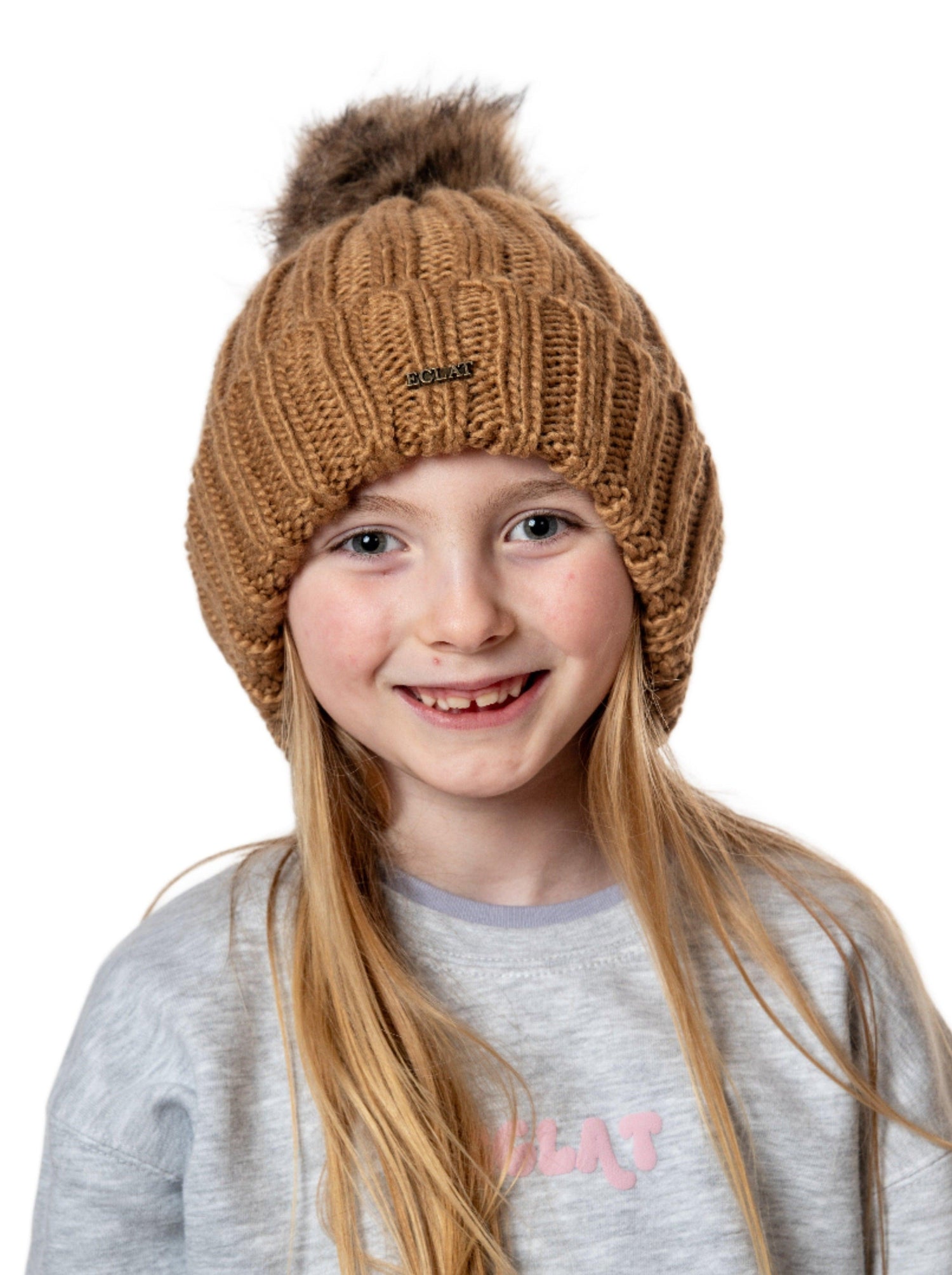 Pom Pom Hat (Brown) - Eclat Equestrian Online