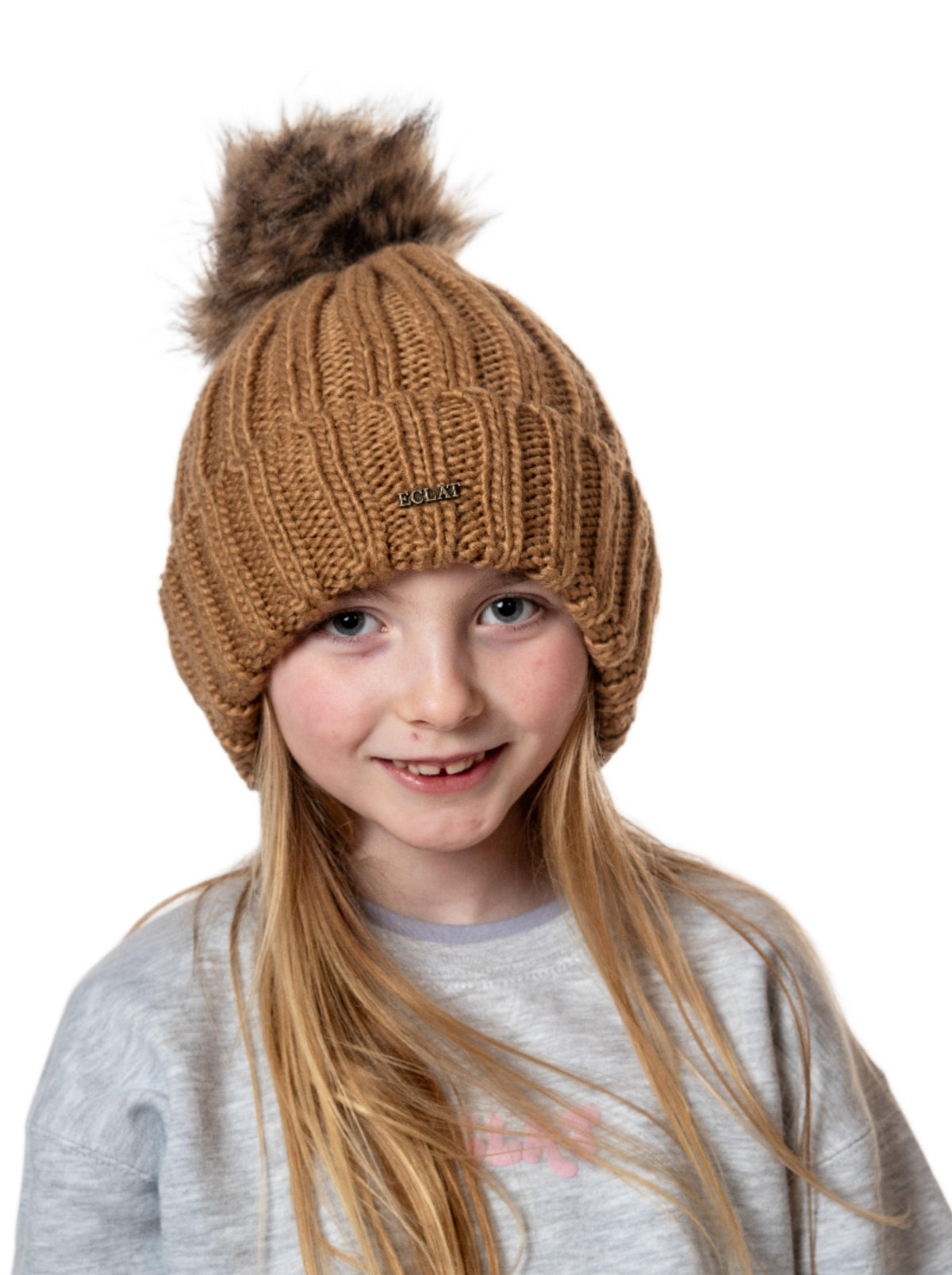 Pom Pom Hat (Brown) - Eclat Equestrian Online