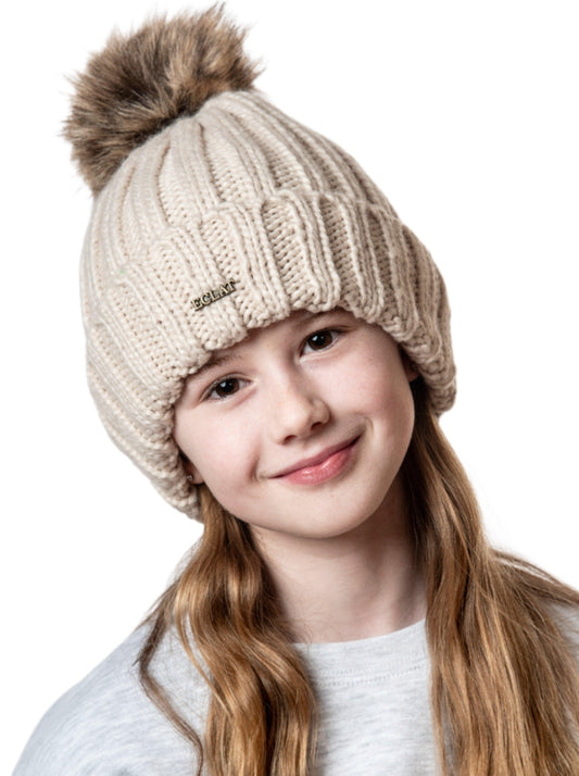 Pom Pom Hat (Oatmeal) - Eclat Equestrian Online