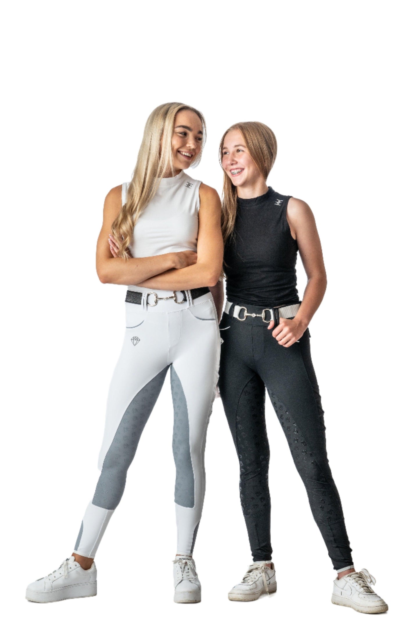 Full Seat Riding Leggings 'LegUps' (White/Grey)