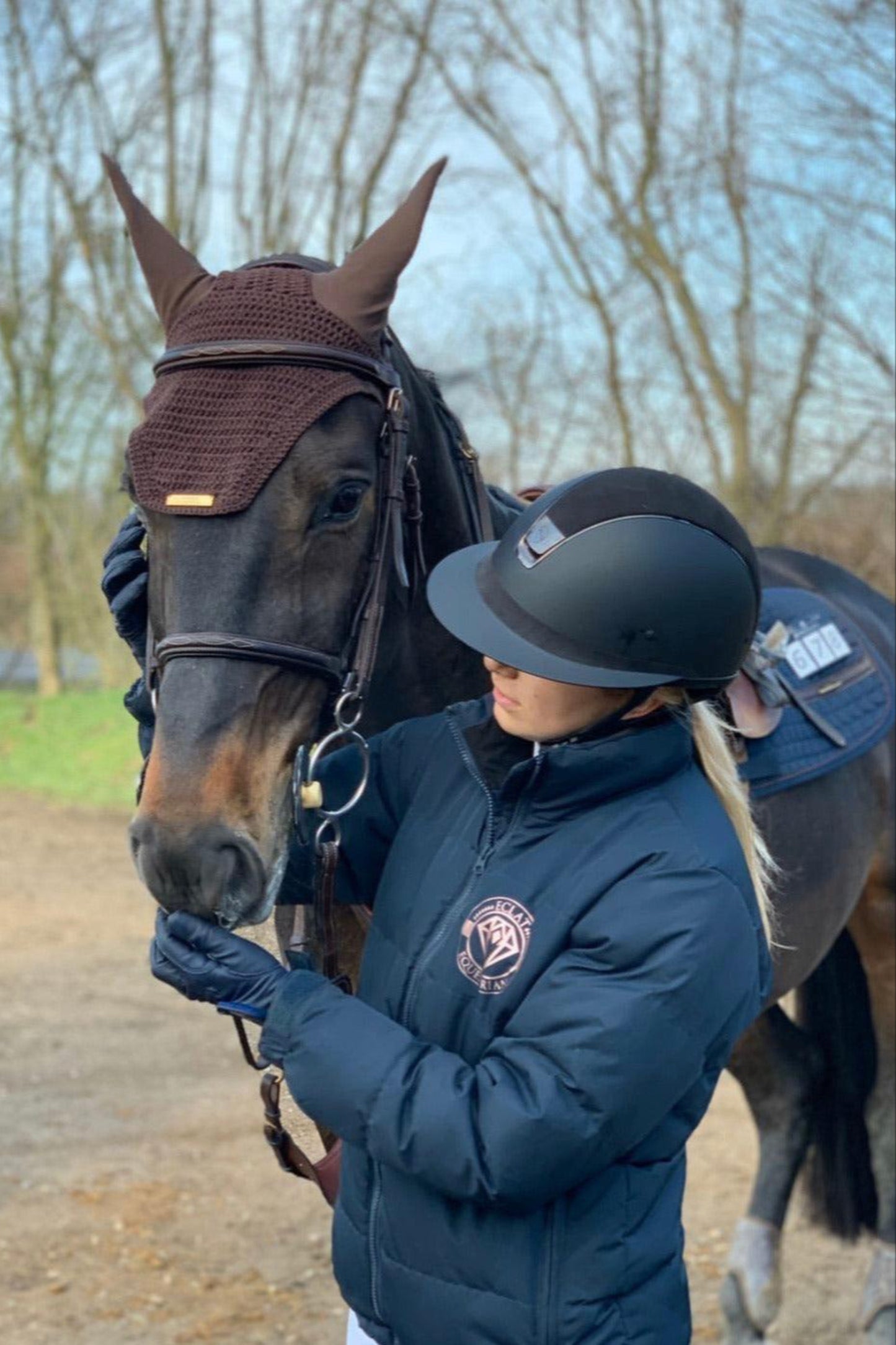 Puffer Jacket (Navy) - Eclat Equestrian Online
