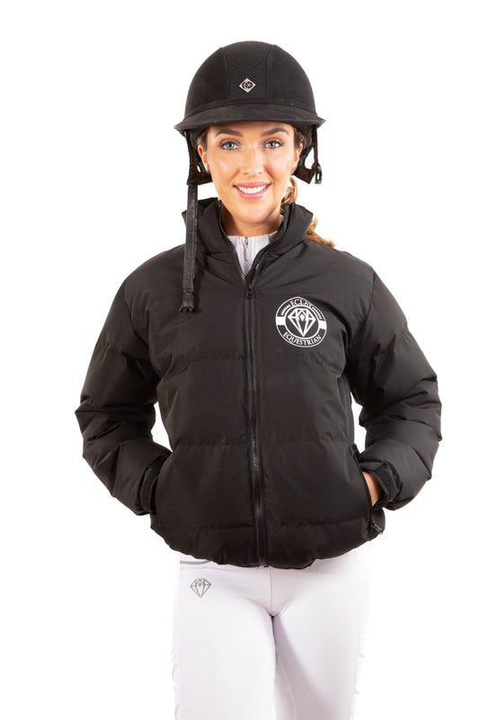 Puffer Jacket (Black/White) - Eclat Equestrian Online