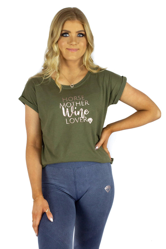 ‘Wine Lover’ Tee - Eclat Equestrian Online