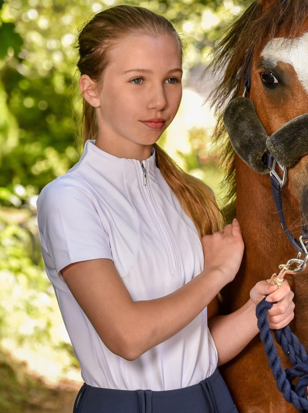 Short Sleeve Show Shirt (White) - Eclat Equestrian Online