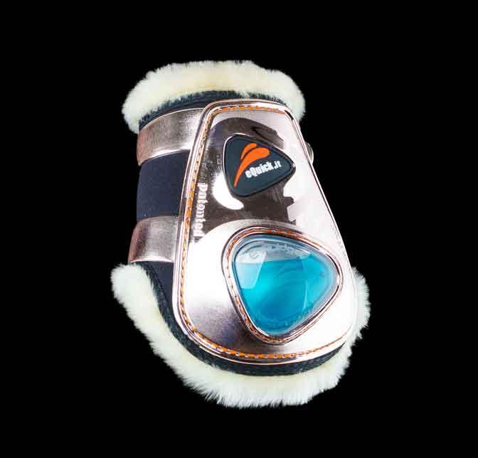 eShock Rear / Fetlock Boots by eQuick (Limited Edition Rose Gold) - Eclat Equestrian Online