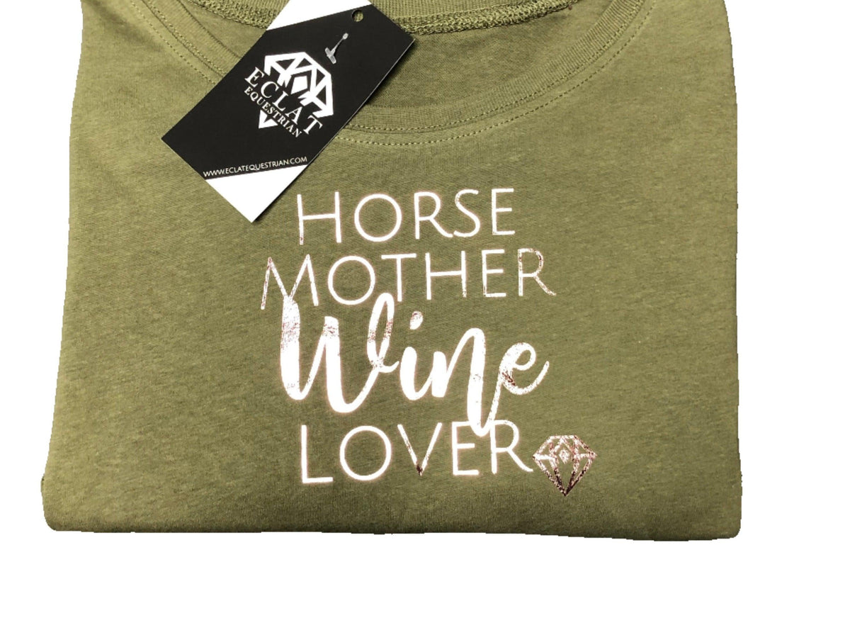 ‘Wine Lover’ Tee - Eclat Equestrian Online