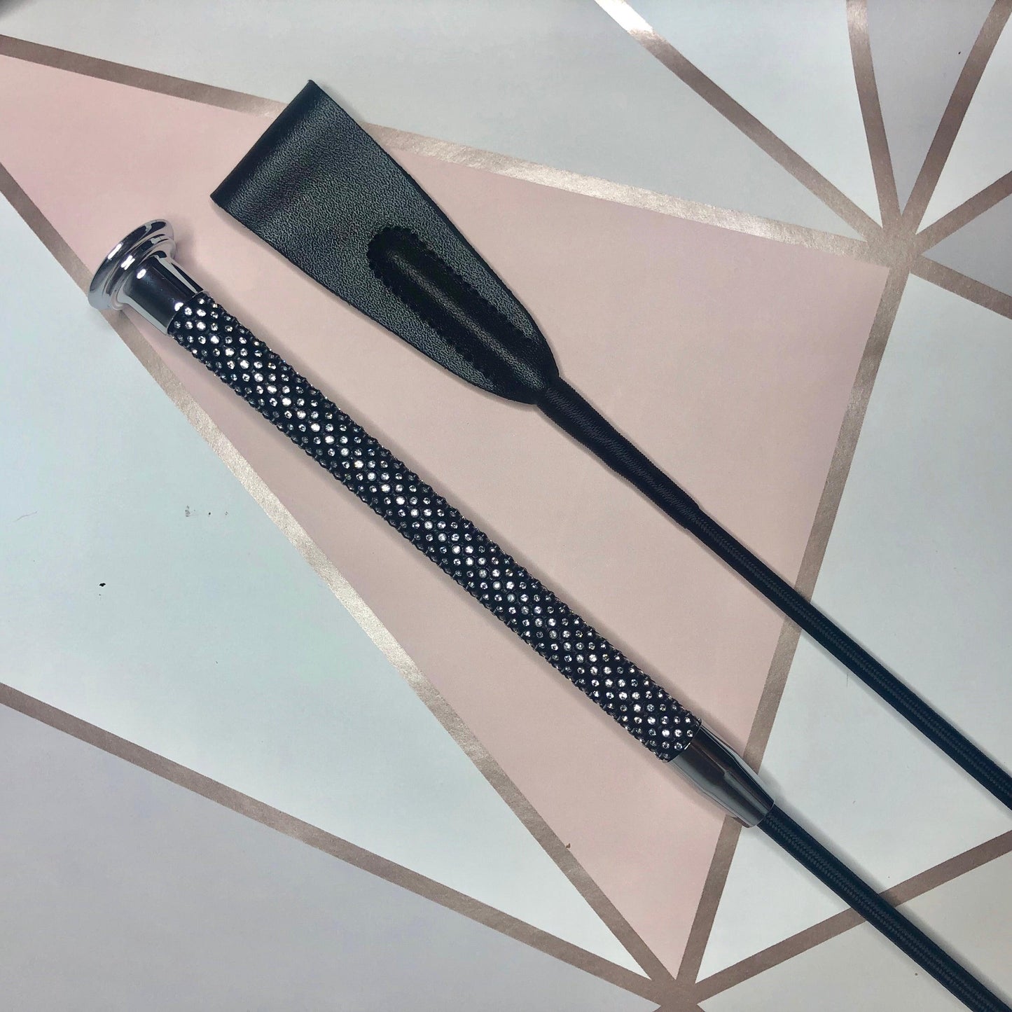 SuperBling Jumping Whip (Black/Clear) - Eclat Equestrian Online