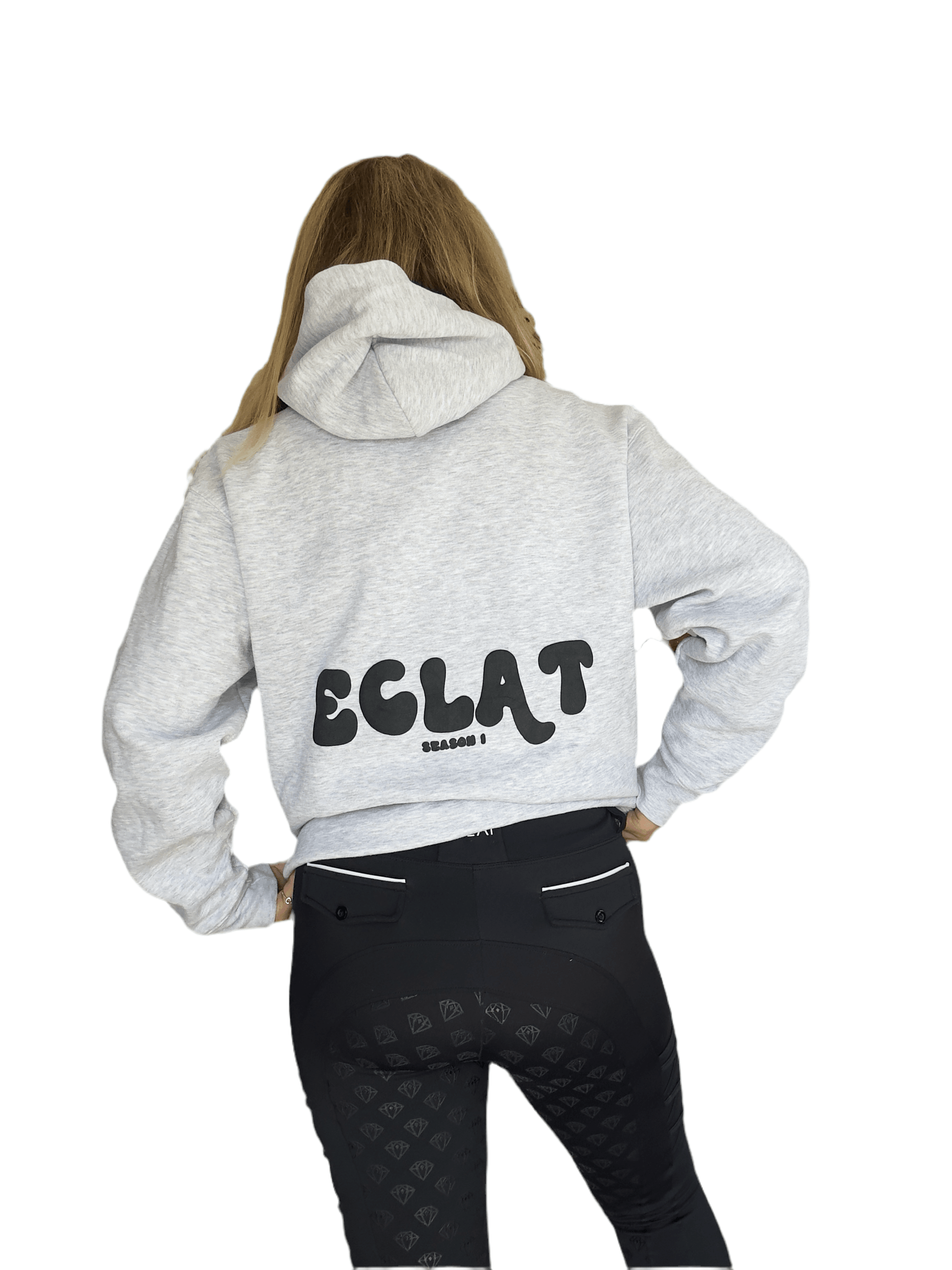 Season One Puff Hoodie (Grey/Black) - Eclat Equestrian Online