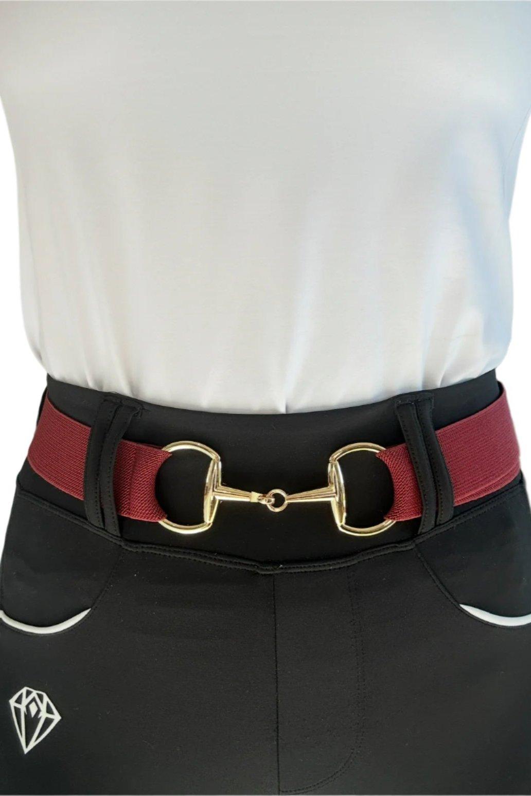 Snaffle Belt (Burgundy/Gold)