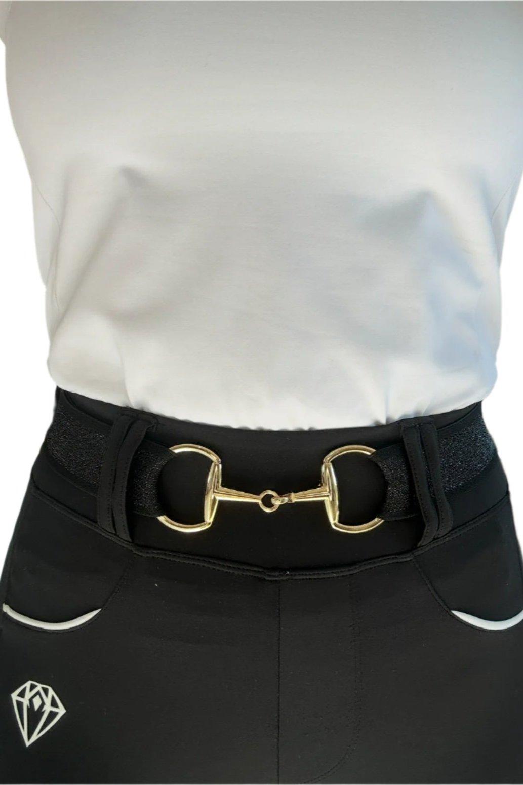 Snaffle Belt (Black Sparkle/Gold)