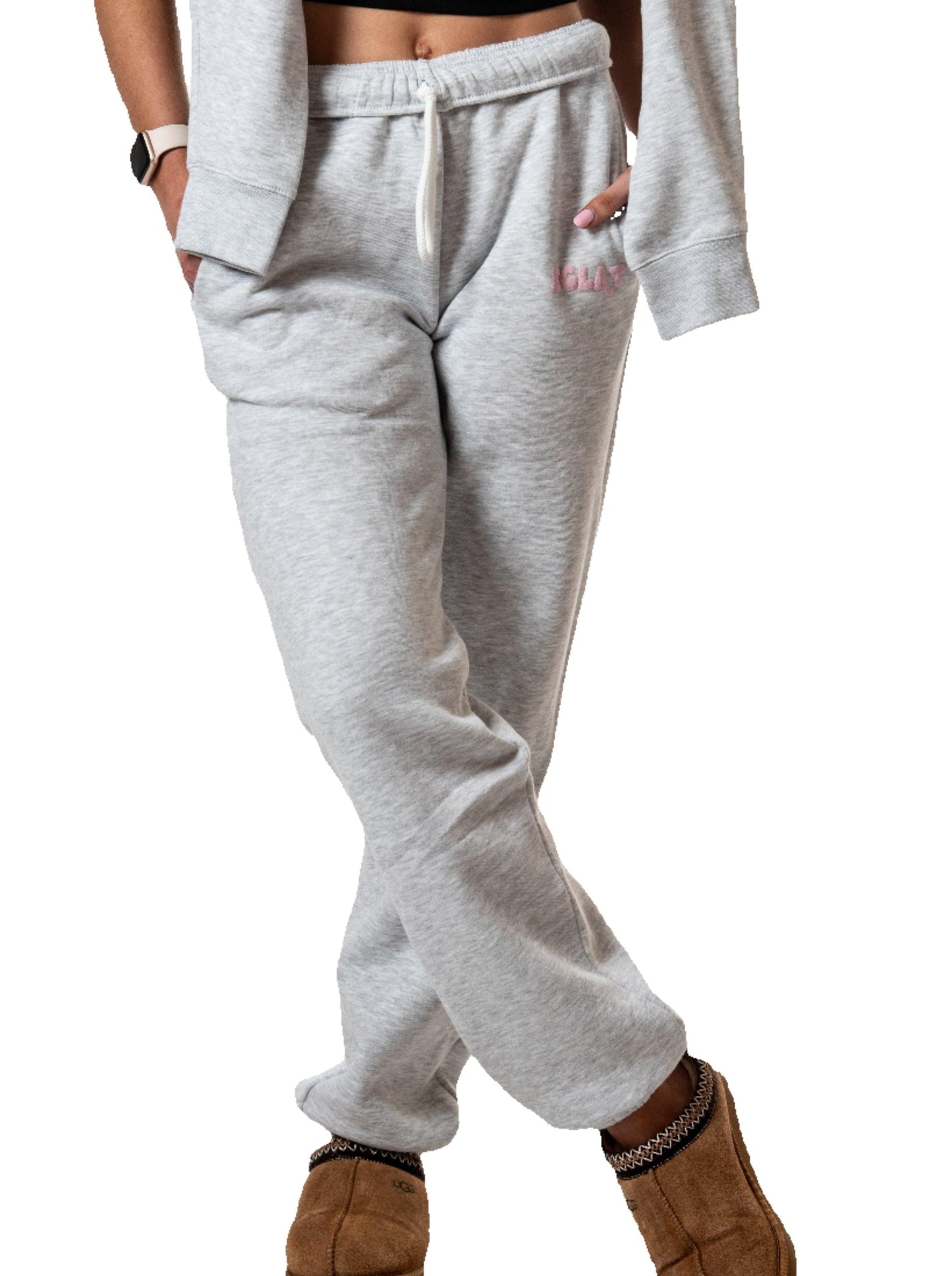 Season One Puff Joggers (Grey/Pink) - Eclat Equestrian Online