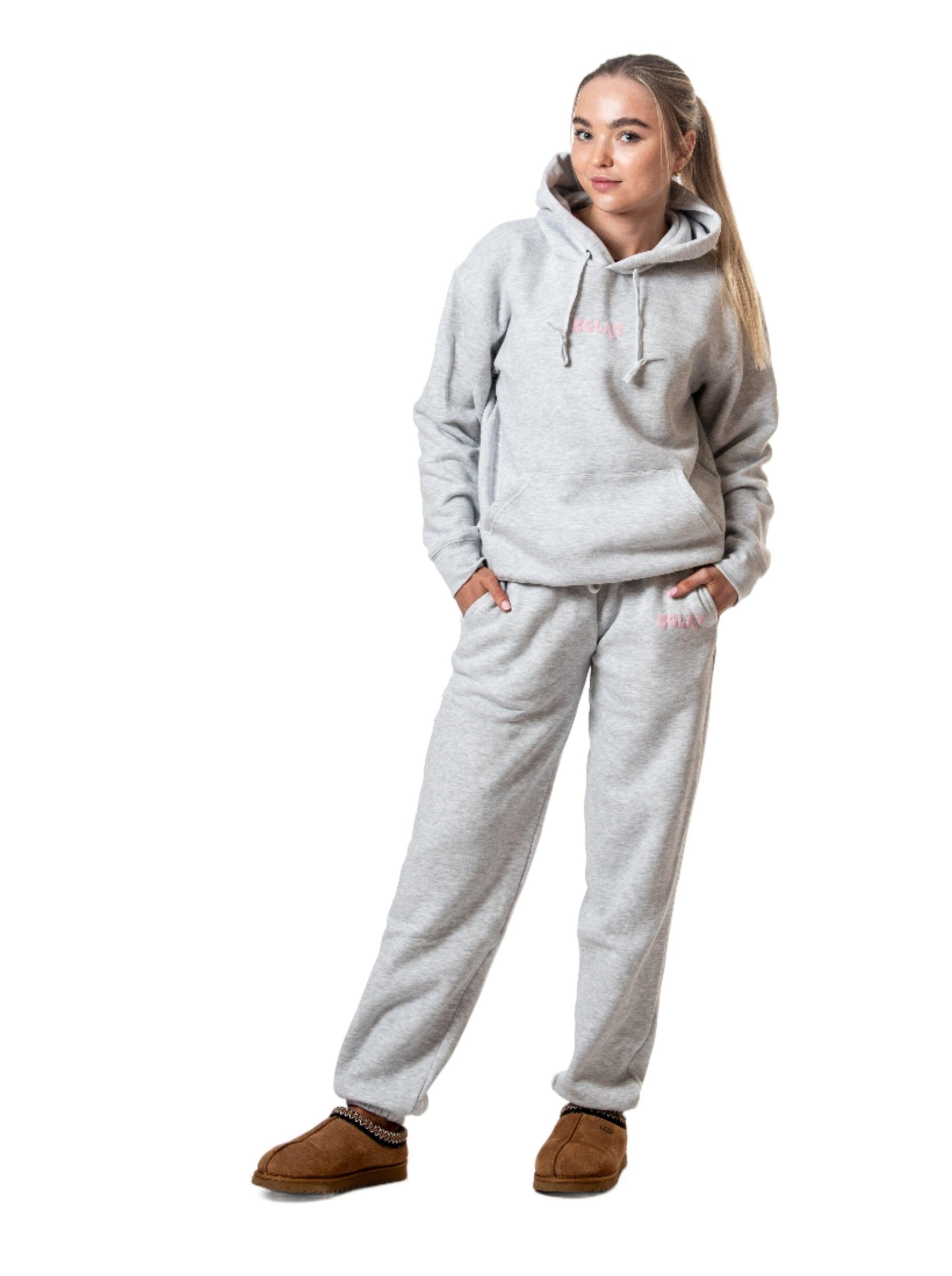 Season One Puff Joggers (Grey/Pink) - Eclat Equestrian Online