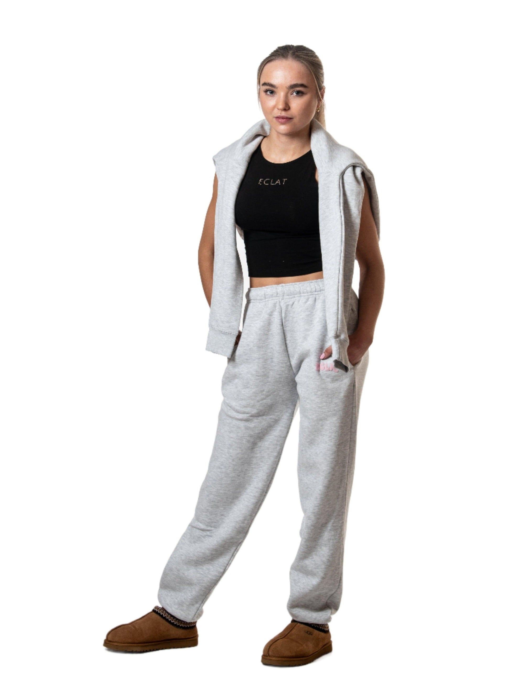 Season One Puff Joggers (Grey/Pink) - Eclat Equestrian Online