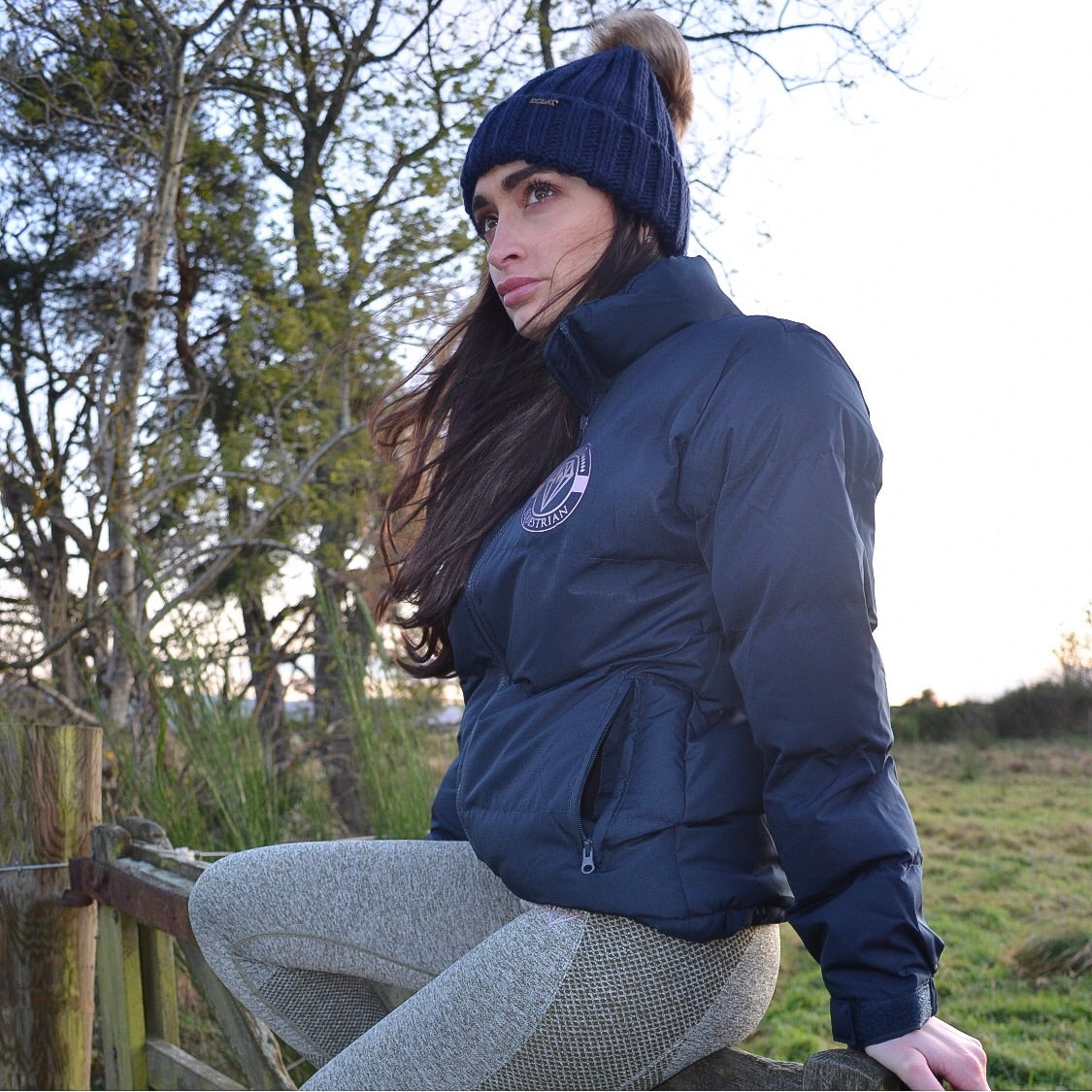 Puffer Jacket (Navy/Rose Gold)