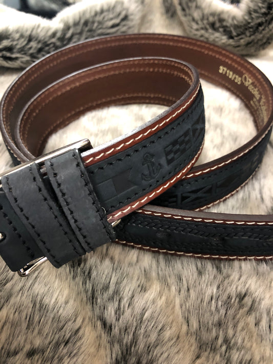 Franco Italian Leather Belt (Black)